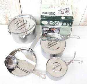 レトロアウトドア　当時物 ＊CAPTAIN STAG キャプテンスタッグ ＊CAMPING COOKER M SET キャンピングクッカーMセット ＊NO.M-7728　 