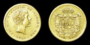 ポルトガル　1855年　１０００　Reis　金貨 