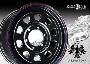 ■ U.S.Daytona デイトナ ■ 16x7.0J+35 /PCD139.7　ホイール4本セット　ブラック色　200系ハイエース推薦サイズ!!