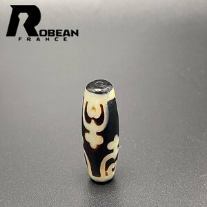 レア EU製 定価5万円★ROBEAN・チベット老玉髄・天珠★パワーストーン アクセサリー 天然石 瑪瑙 金運 お守り 約39.2*13.3mm 1004T005