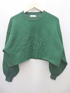 ◇ PAGEBOY ページボーイ 長袖 ニット プルオーバー サイズF グリーン レディース P