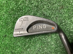 全国送料無料　レア　中古ドライビングアイアン　ピン PING KARSTEN1 オレンジドット 　純正スチール 39.5インチ　　Ｙ2014