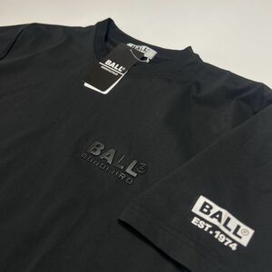 ●送料390円可能商品 ボール BALL 新品 メンズ イタリア発人気ブランド 3Dロゴ 半袖 Tシャツ 黒[54122-99-LL]一 三 参★QWER