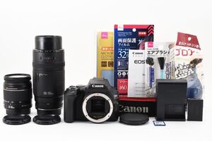 保証付き/キヤノン デジタル一眼レフカメラ CANON EOS Kiss X10標準&望遠ダブルレンズセットEF 28-80㎜1:3.5-5.6V USM/ EF100-300㎜ 1:5.6