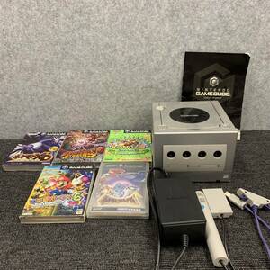 ◎【売り切り】Nintendo 任天堂 GAMECUBE ゲームキューブ 本体とソフト5本 マリオパーティー6やポケモンコロシアムなど