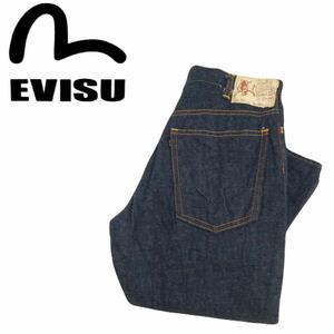 デッドストック級 当時物 初期頃 EVISU 2516 U無し 黒タブ 牛パッチ デニムパンツ ジーンズ ジーパン エヴィス ヤマネ W28 LABOR 2407124