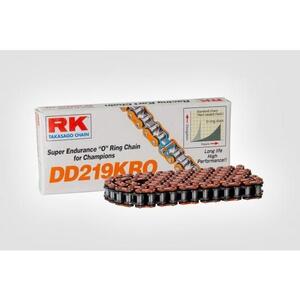 【未使用新品】レーシングカートチェーン　RK O-Ring sealed chain DD219KRO 100L Oリング　シ−ルチェーン　オレンジ DID