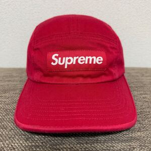 ほぼ新品 Supreme Washed Chino Twill Camp Cap Red 21ss 2021年 赤 レッド ウォッシュド チノ ツイル キャンプ キャップ ボックスロゴ