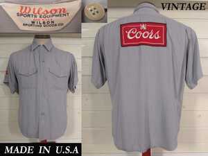 ビンテージ WILSON ウイルソン Coors ワッペン USAアメリカ製 VINTAGE ウエアハウス RRL マッコイズ model サンサーフ LEVIS 東洋 model