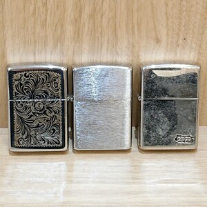 【 Zippo 】 ジッポ ジッポー シルバー オイルライター 喫煙具 喫煙グッズ 3点まとめ 1980～2011 D F L コレクション 収集 雑貨 小物