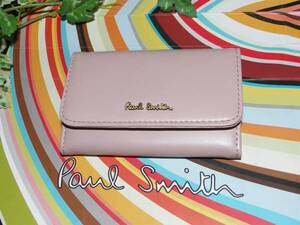 862Ｐ　新品本物即決　ポールスミス　Paul Smith　牛革　クラッシックカラー　名刺入れ　カードケース　ピンク