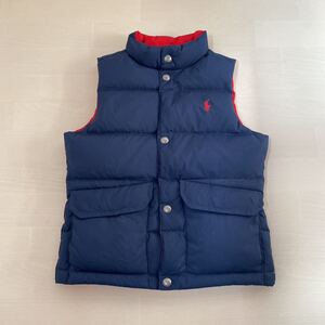 ラルフローレン☆キッズ☆ダウンベスト☆アウター☆サイズ１１５☆RALPH　LAUREN☆５☆リバーシブル☆赤☆紺☆レッド☆ネイビー