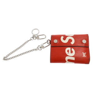 SUPREME シュプリーム 17AW×Louis Vuitton Chain Wallet ルイヴィトン エピ チェーンコンパクトウォレット三つ折り 財布 レッド M67755