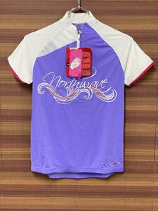 GK046 ノースウェーブ NORTHWAVE ADRENALINE JERSEY 半袖サイクルジャージ 白紫 XS