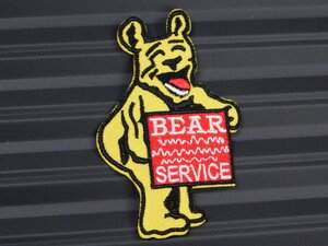 ◆送料\110◆【BEAR SERVICE・ベアー サービス】※《アイロン刺繍ワッペン》　アメリカン雑貨　刺繍ワッペン　アイロンワッペン