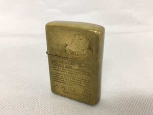 【O-10806】ZIPPO ジッポー WHY DID HE NAME IT オイルライター Fouder of ZIPPO SOLID BRASS ジャンク【千円市場】