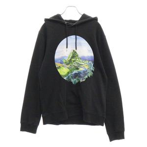 KENZO ケンゾー Graphic Print Hoodie F965SW3624ME フロントプリント プルオーバーパーカー フーディ ブラック