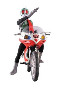 【中古】 RAH リアルアクションヒーローズ DX 仮面ライダー新1号 Ver.2.5 & 新サイクロン号 1/6スケー