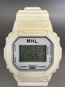稼働品 CASIO カシオ G-SHOCK Gショック DW-5600VT MHL マーガレットハウエル コラボ ホワイト デジタルクォーツ 腕時計