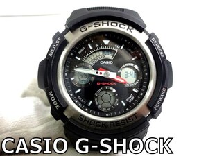 X5A021◆稼働品◆ カシオ CASIO G-SHOCK Gショック AW-590 アナデジ ブラック文字盤 メンズ 腕時計