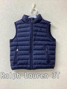 ラルフローレン (Ralph Lauren) ネイビー ダウン75%ベスト サイズ3/3T