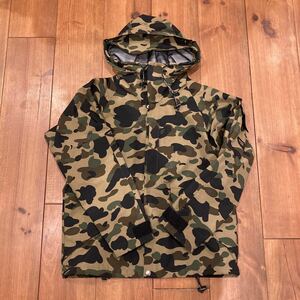 1円スタート1スタA BATHING APE 迷彩 M65GORETEXナイロンジャケット カモフラ アベイシングエイプ スノボジャケット　サイズXS