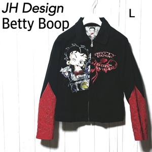 JH Design Betty Boop ジャケット ヴィンテージ L ベティちゃん 刺繍 ジェーエイチデザイン ベティブープ