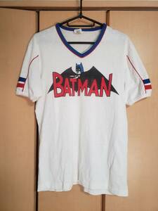 BATMAN バットマン Tシャツ ヴィンテージ USED 白 M (スウェット フィギュア ソフビ 映画 ムービー)