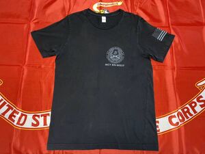 中古美品　made in USA USMC MCT BN-WEST SCHOOL OF INFANTRY コットンTシャツ　medium ブラック