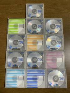 美品 MD maxell SX COULER 74分 13枚 当時物 廃盤 レア レトロ ミニディスク minidisc MDディスク mini disc マクセル クレ ku:le ケース付