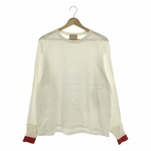 m.u Japoness / エムユー | BICOLOR RIB THERMAL Tシャツ | ホワイト/レッド | レディース