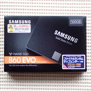 Samsung 860 EVO 500GB SSD (SATA / 2.5インチ) 動作確認済み