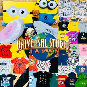 □12-18 USJ ユニバーサル スタジオジャパン まとめ44点 服 ぬいぐるみ マリオ ミニオン ジョーズ グッズ キャラクター 大量 仕入れ 業販