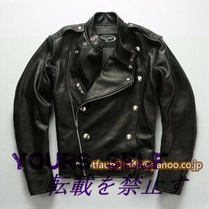 レザージャケット 本革 カウハイド ライダース 牛革 バイクレザー 革ジャン メンズファッション ジャンパー アメカジ S～4XL