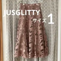 JUSGLITTY ジャスグリッティー フレア レース スカート