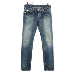 ヒステリックグラマー 日本製 スキニーデニムパンツ M HYSTERIC GLAMOUR KINKY JEANS ジーンズ スタッズ付き ボタンフライ レディース