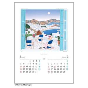 2025 Calendar トーマス マックナイト 壁掛けカレンダー2025年 ART 海外作家 アート