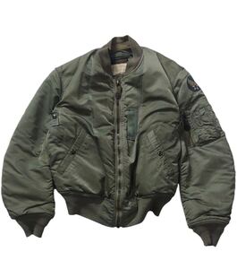 USA製 ■ ALPHA INDUSTRIES アルファ ■ B-15D B15D AIR FORCE 中綿入 肉厚 ミリタリー フライトジャケット カーキ 38