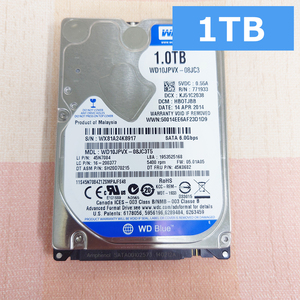 正常品 WD 1TB(1000GB) 2.5インチ HDD 送料無料 