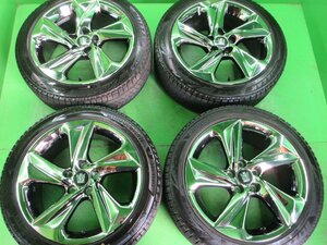 PCD114.3 トヨタ 220系 クラウン純正 RS 8j/+45 ハブ約60㎜ ブリヂストン VRX3 225/45R18 製造22年 約9分山 4本セット! 中古