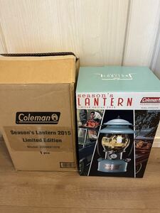 新品・未使用 コールマン シーズンズ ランタン 2015 Coleman ガソリンランタン　ターコイズブルー アメリカン ビンテージ