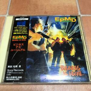 希少 1990年！日本版 帯付き！解説書付き！EPMD／ビジネス アズ ユージュアル / SONY RECORDS ／ユーズドCD