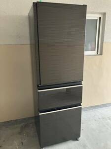 O2406-3042 三菱ノンフロン冷凍冷蔵庫 MR-CX37F-BR 2021年製 365L 66kg 説明書なし 動作確認済 らくらく家財品のみ対Eランクサイズ