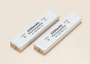 小型オーディオ用 ガム型バッテリー2個 Soflin 1.2V 2200mAh NI-MH 新古品　KSW220