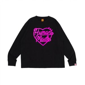 HUMAN MADE ヒューマンメイド HEART L/S T-SHIRT Black グラフィック 長袖シャツ 長袖 ファッション ブラック 中古 M TN 1