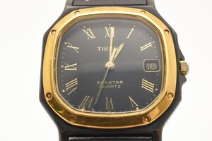 ティソ シースター デイト ブラック クォーツ メンズ 腕時計 TISSOT