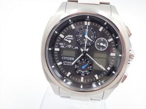 355854/②【1円スタート】CITIZEN シチズン U680-T015603 アテッサ メンズ 時計 電波ソーラー ケース44mm