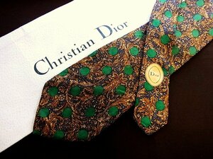 ♪9573D♪状態並品【花 植物 装飾 柄】ディオール【Christian Dior】ネクタイ