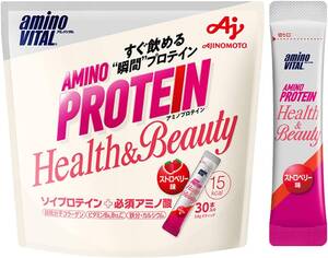 30個 (x 1) 味の素 アミノバイタル アミノプロテイン for woman ストロベリー味 スティック 30本入パウチ アミ