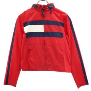 トミージーンズ 90s オールド フラッグタグ ナイロンジャケット S レッド TOMMY JEANS フード キッズ